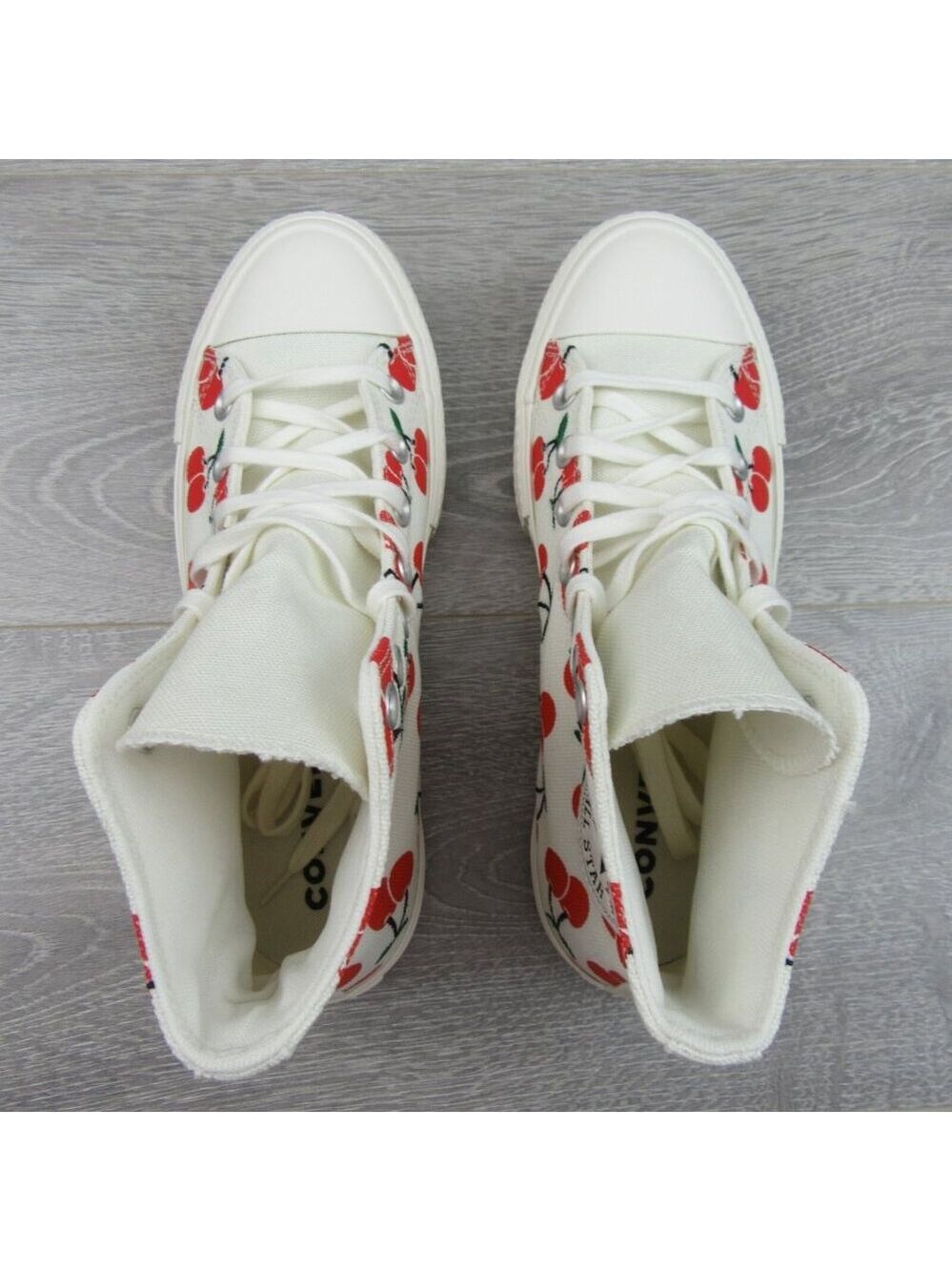 Converse Chuck Taylor All Star Lift Platform Cherries Womens Size 7.5 NEW - Picture 7 of 14